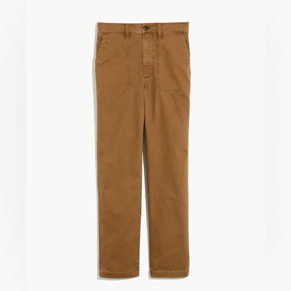 Madewell The Perfect Vintage Straight Workwear Pants tan 26 - Picture 4 of 5